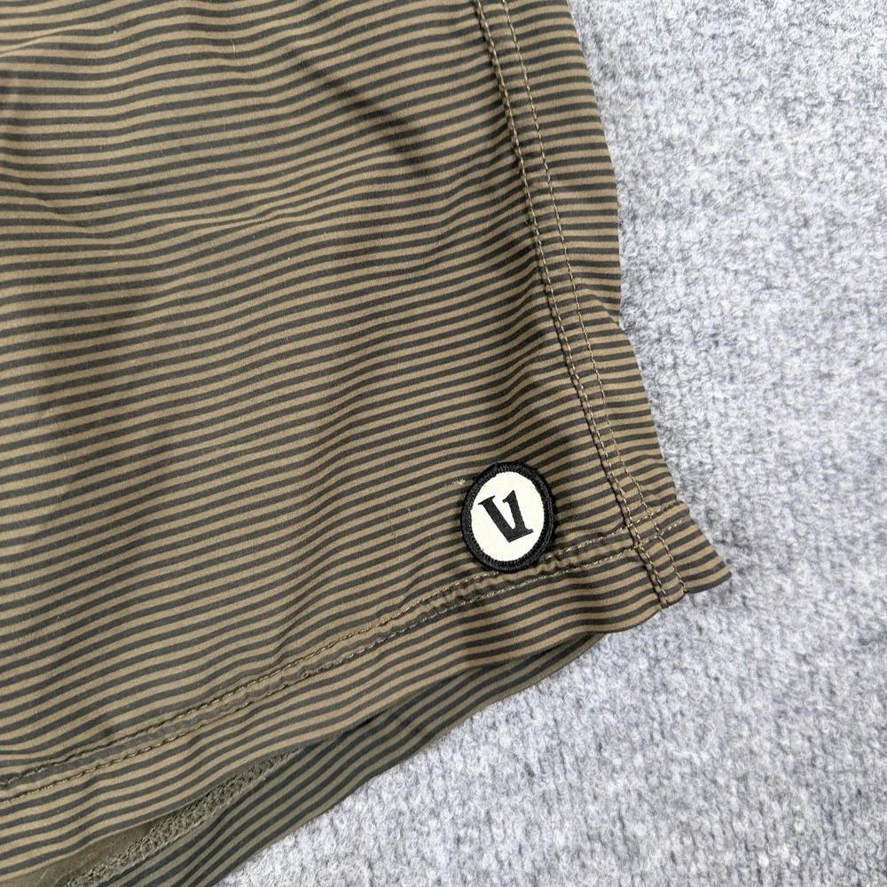 Vuori Kore Shorts Mens M Brown Striped 8
